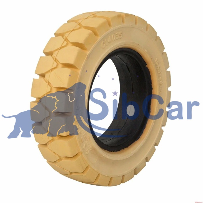 Шина цельнолитая с буртом 16х6-8/4.33 (OB503) АДВАНС Easi-Fit белая